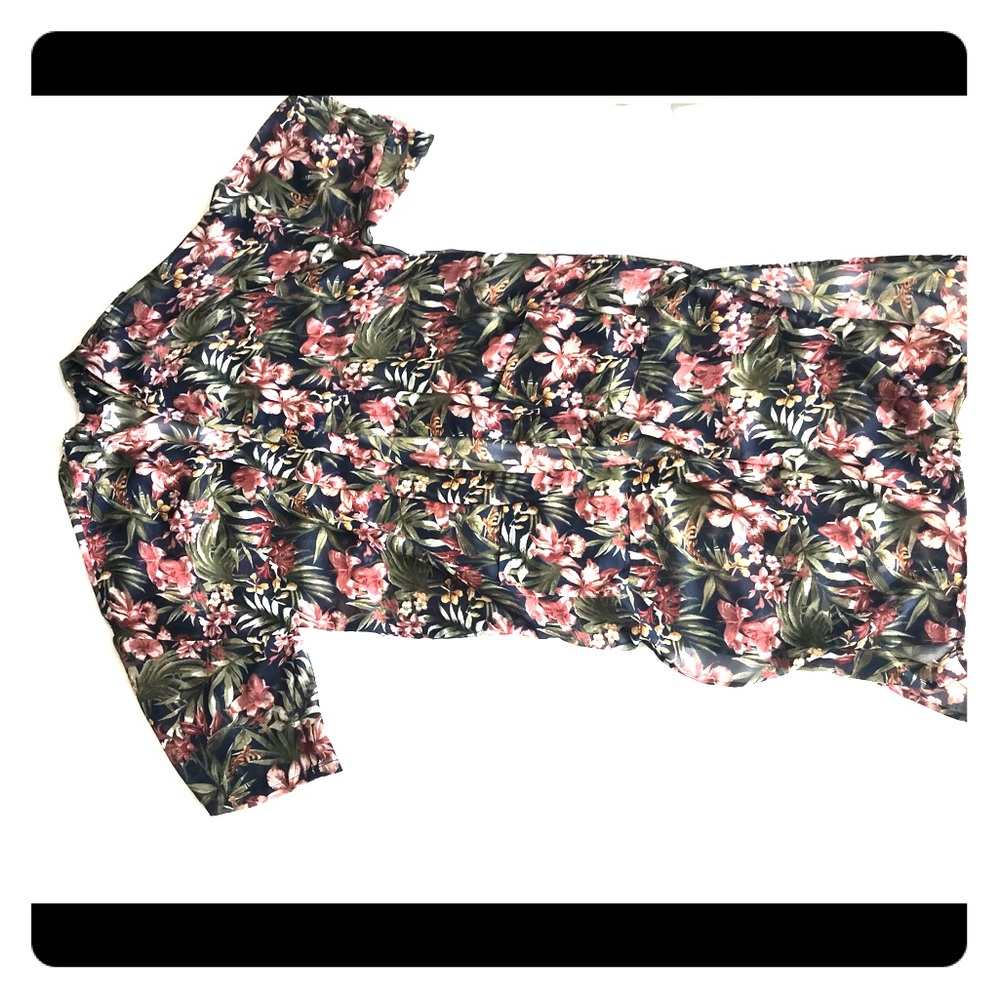 Forever 21 Black and Floral Kimono